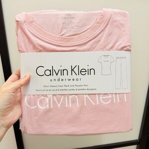 Calvin Klein Pink Short Sleeve Crew Neck Pajama Set